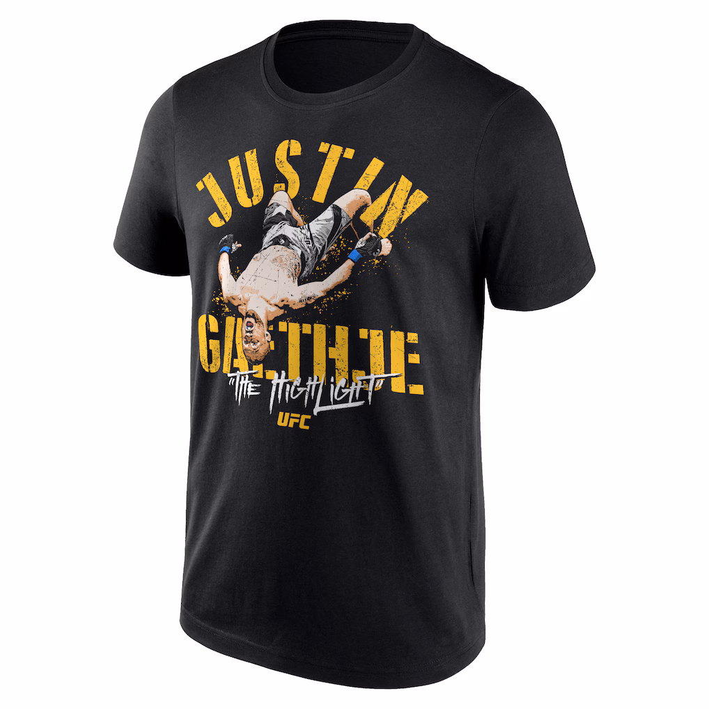 UFC Justin Gaethje Backfilp T-Shirt - Black - Mens