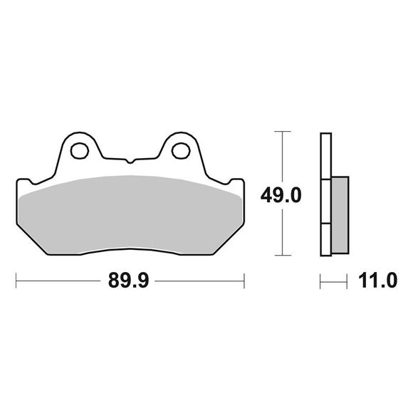 SBS brake pads 542ls Sinter back metal rearRef: 542LS / 542040