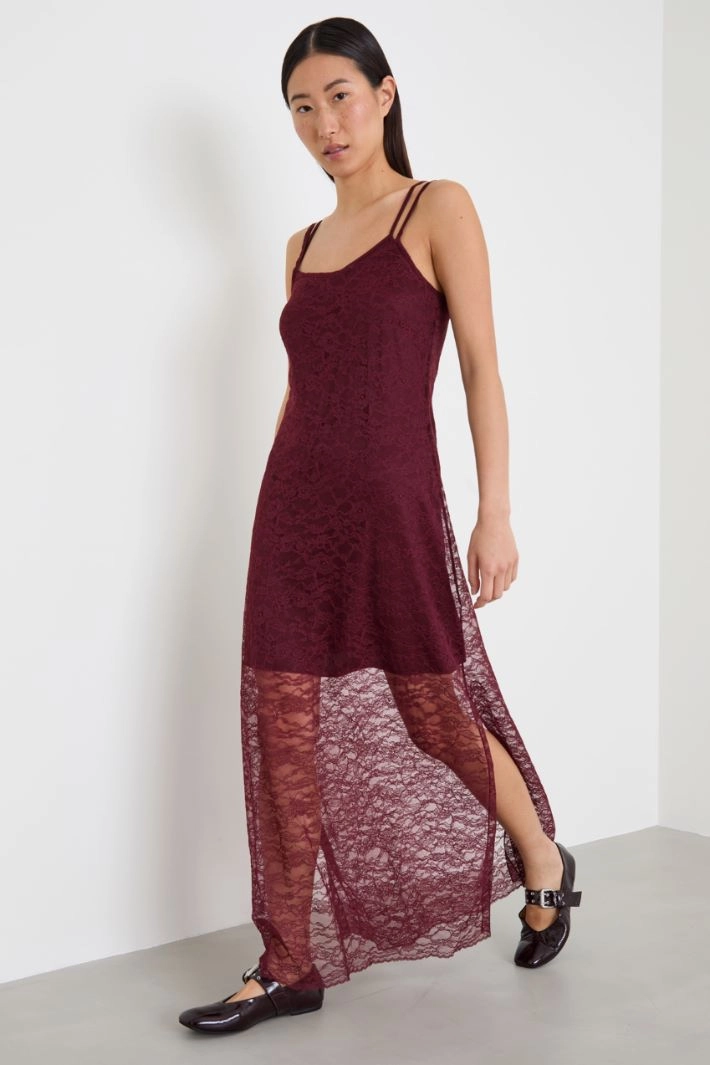 Lace dress - BORDEAUX