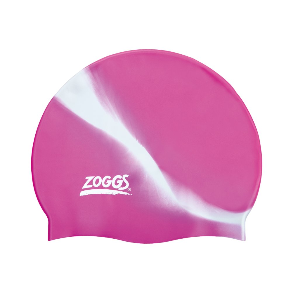Zoggs Multi Colour Silicone Swim Cap - Pink/Silver