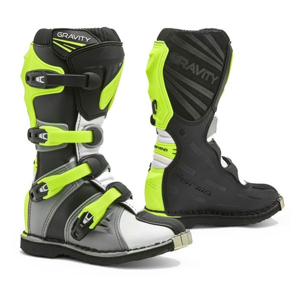 Bottes cross Forma GRAVITY - GREY WHITE YELLOW FLUO - Noir / BlancRef : FM0246