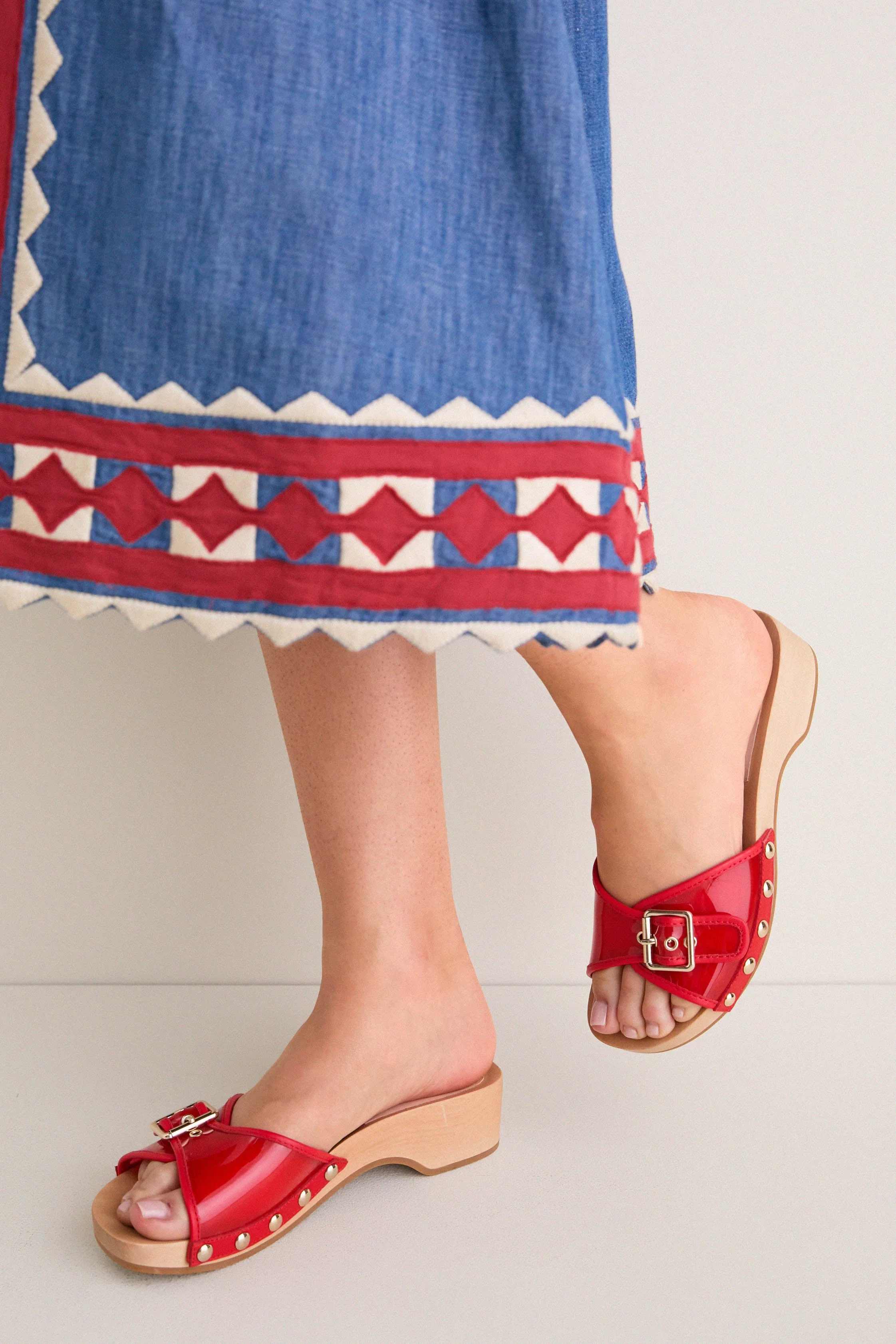 Red Paulie Sandals