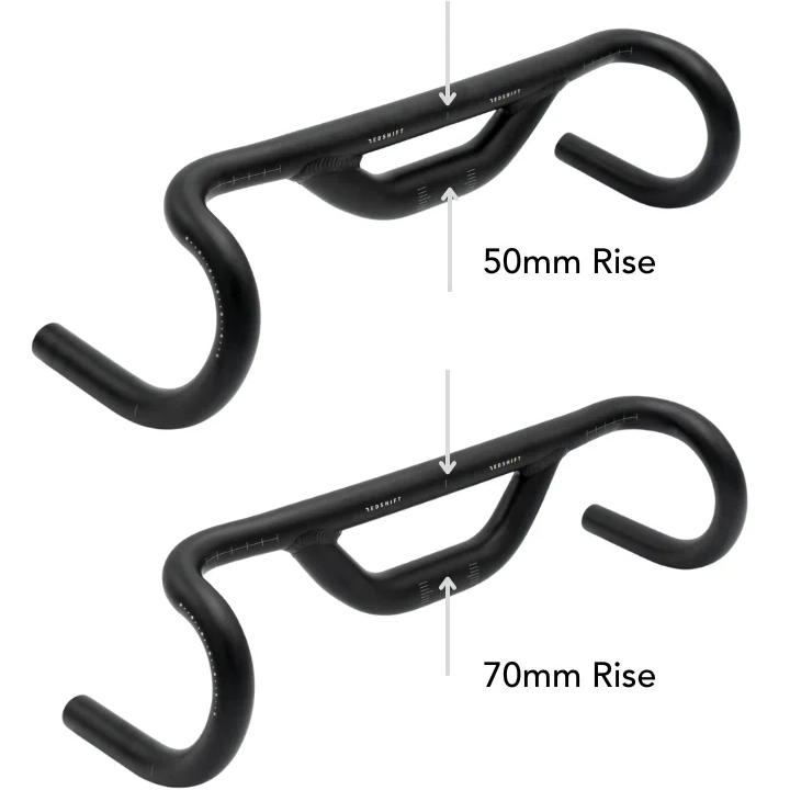 Redshift Top Shelf Low Flare Handlebar - 31.8 | Gravel - 70mm Rise - 10° Flare