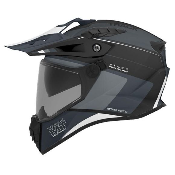 Casque jet MT HELMETS TRACK SV - ARIES - Noir / GrisRef : MTH0155