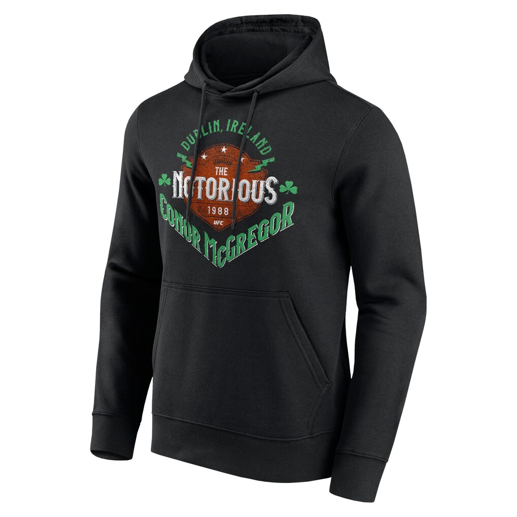 UFC Conor McGregor The Notorious Label Hoodie - Black - Mens