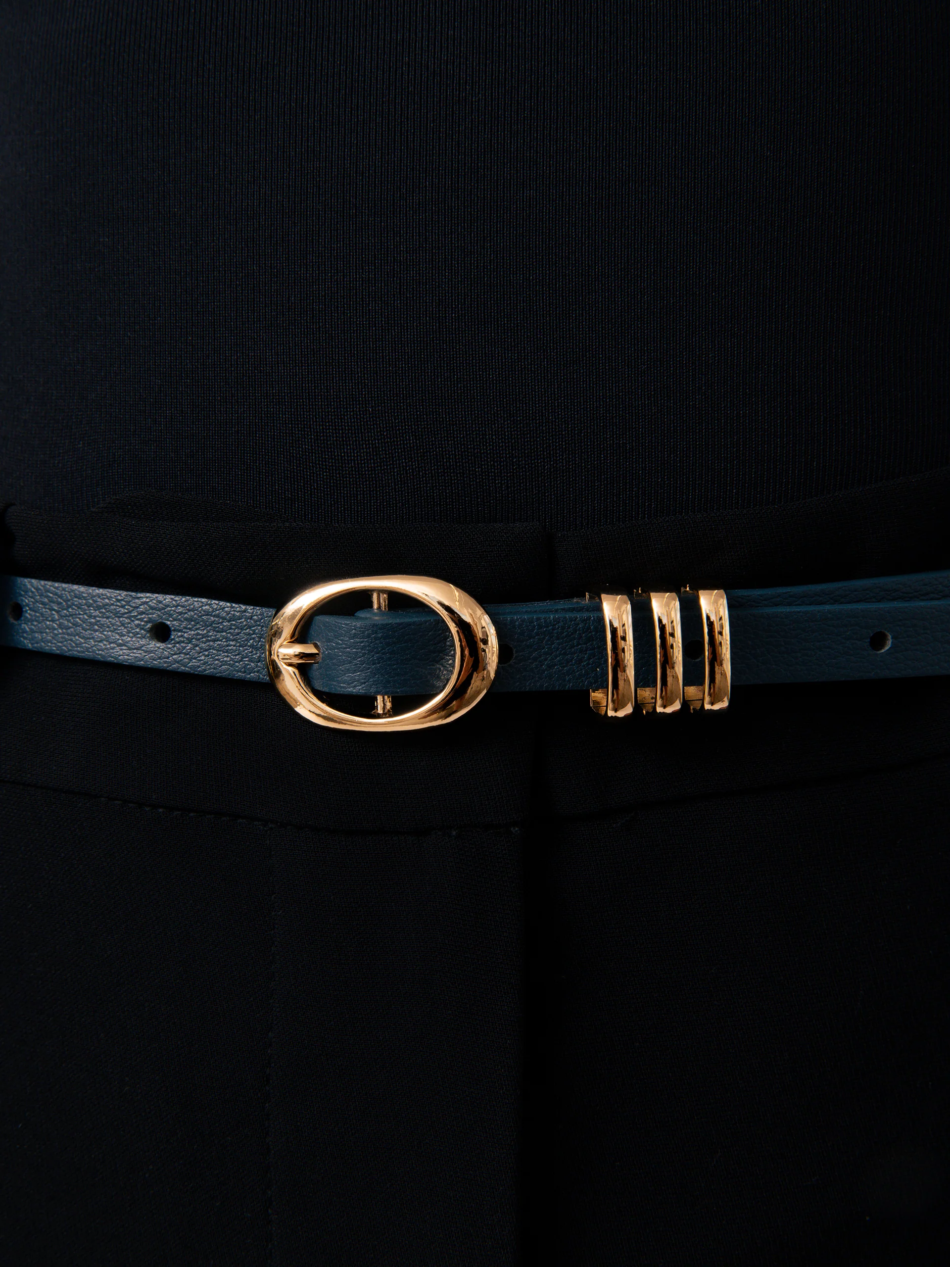 Classic Skinny Belt in Denim