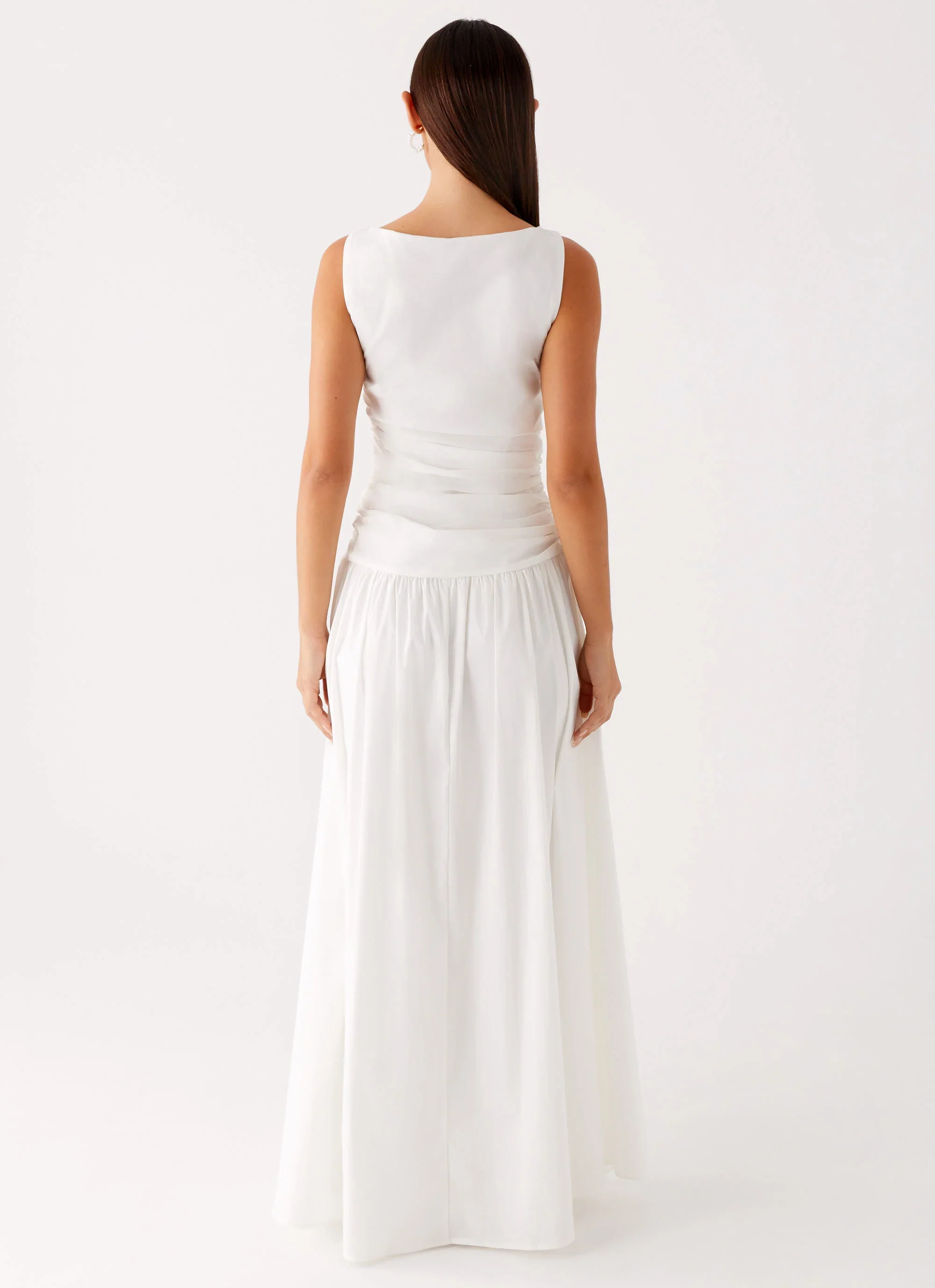 Carmel High Neck Maxi Dress - White