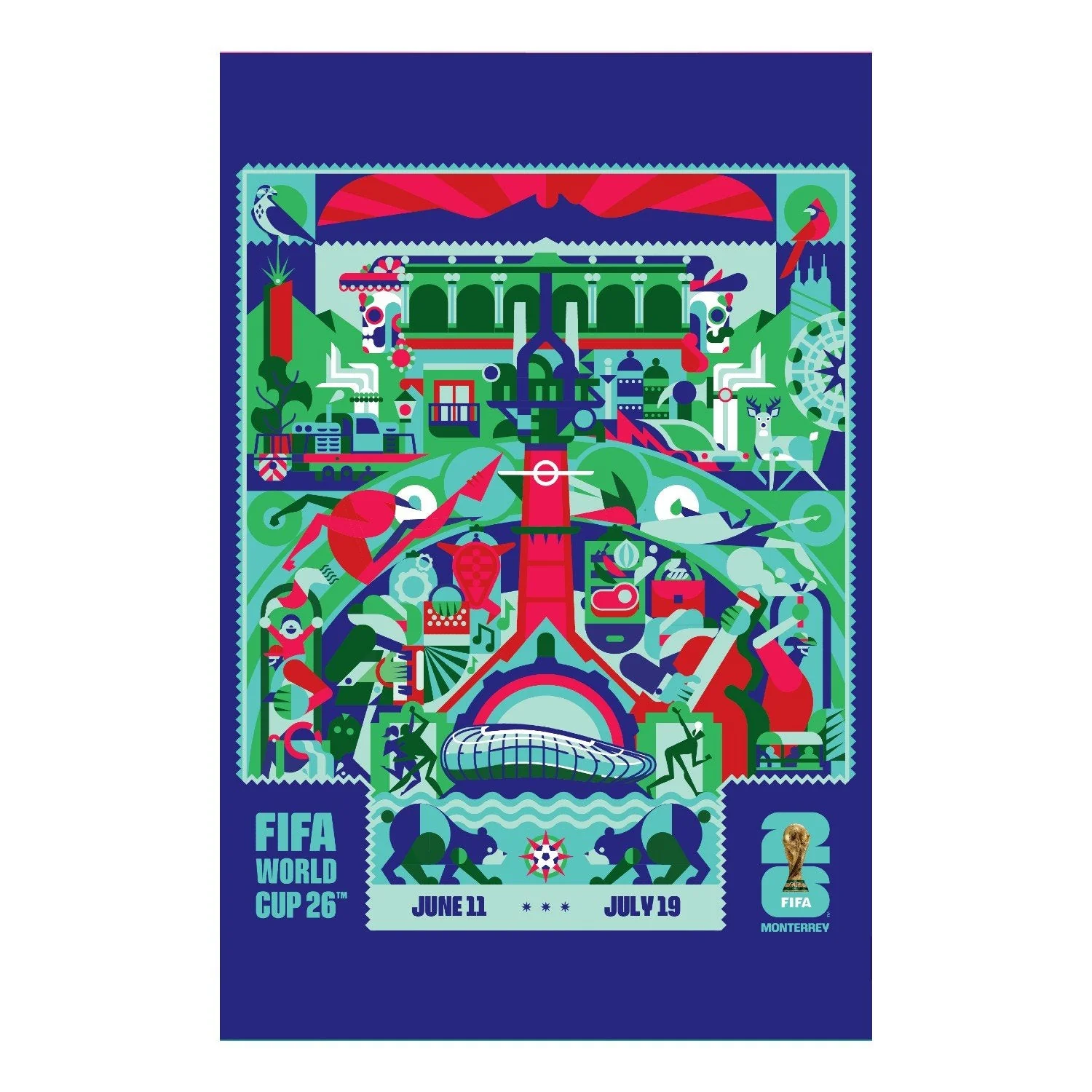 2026 Soccer Fan Collection Monterrey Host City Poster