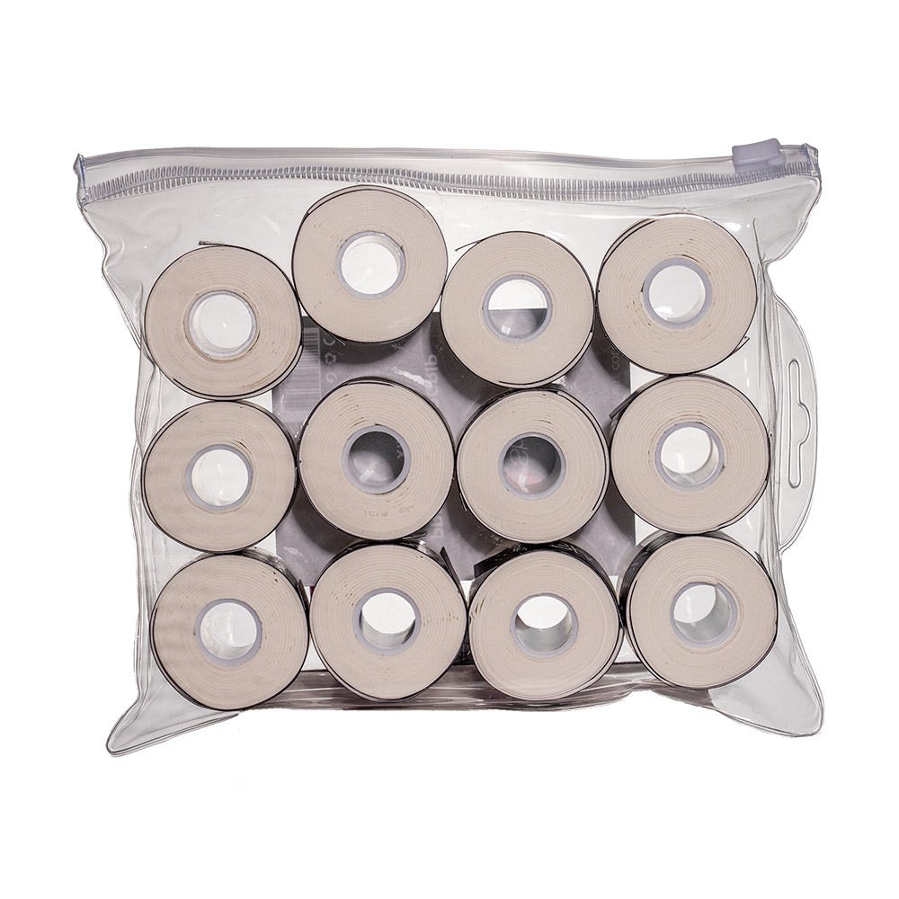 SHOCKOUT X12 PREMIUM OVERGRIPS BAG, PLAIN WHITE