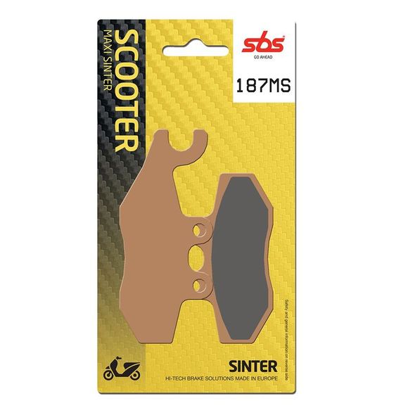 SBS 187MS Sinter Sintered Metal Rear Brake PadsRef: 187MS / 187100