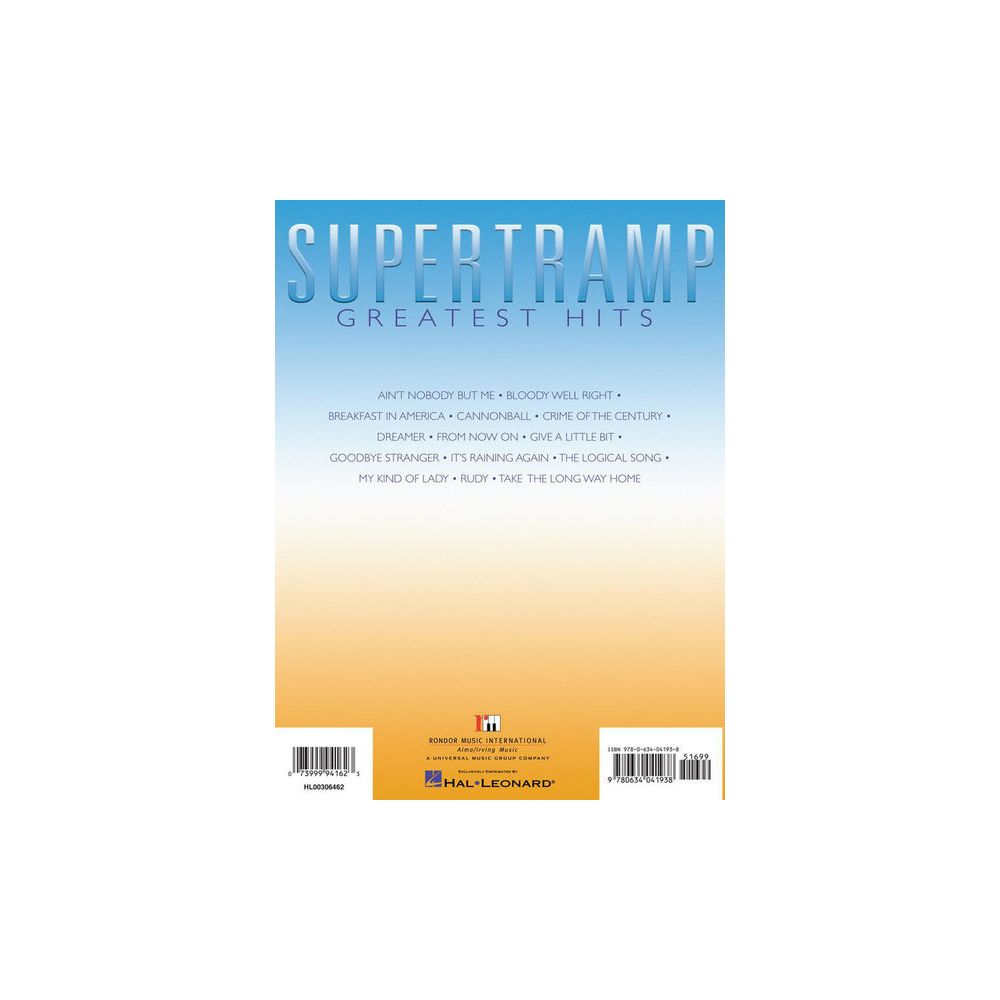 Hal Leonard Supertramp Greatest Hits – Thomann Ireland