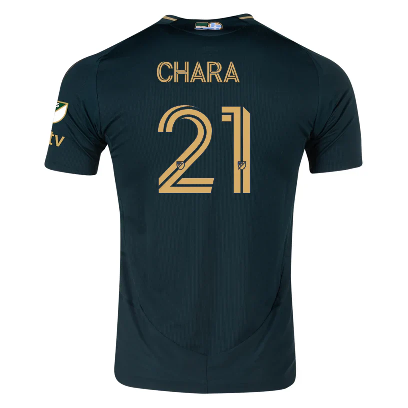 Diego Chara Portland Timbers Authentic Home Jersey w/ MLS & Apple Patch 25/26 (Green/Gold)