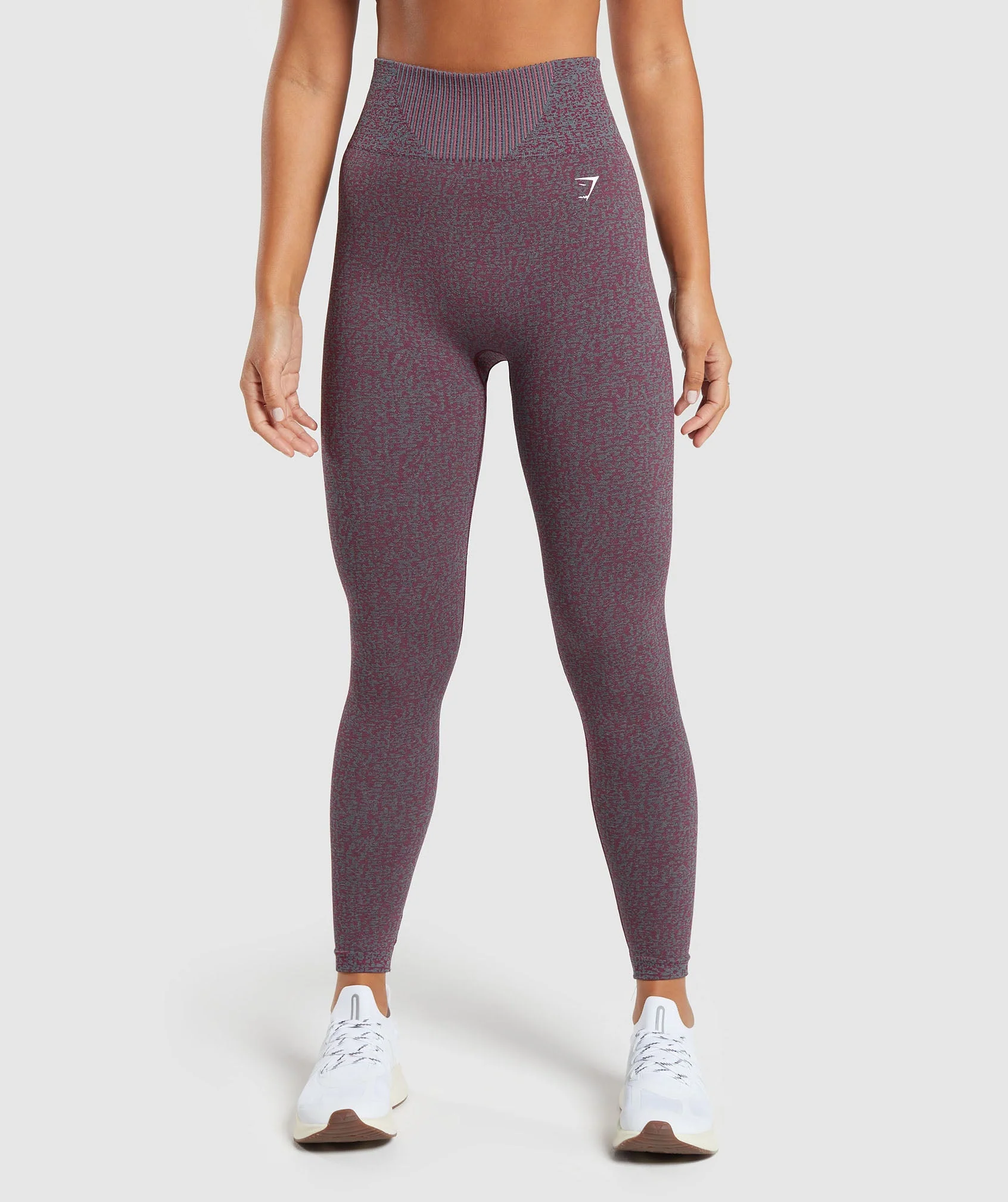 Marl Seamless Leggings Plum Pink Marl/Dark Grey Marl/Plum Pink