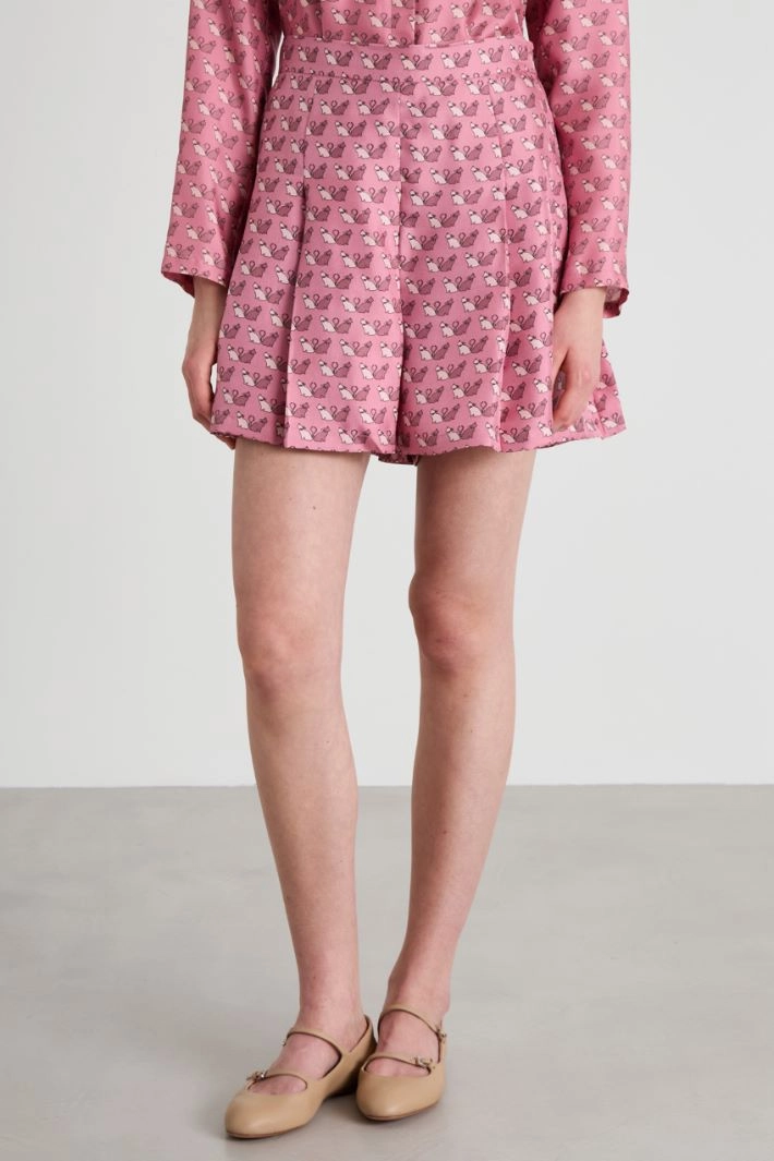 Silk culottes - PINK