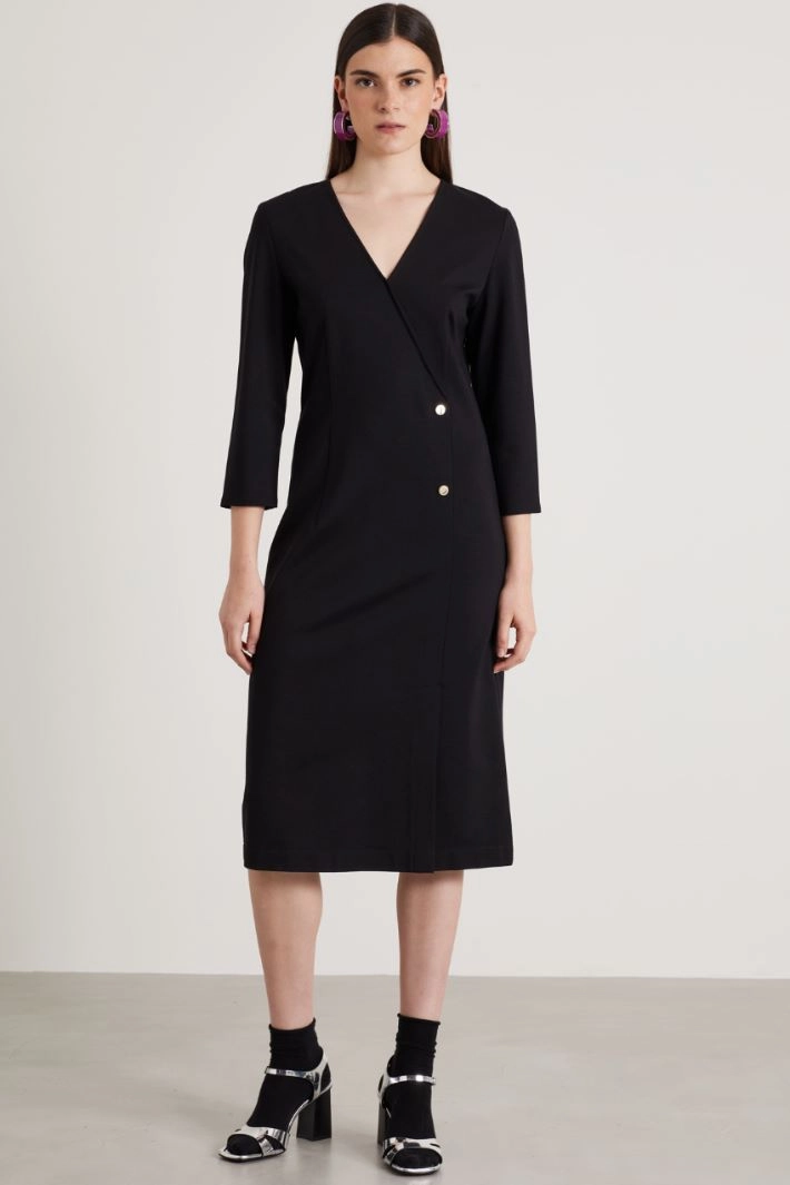 Jersey tight dress - BLACK
