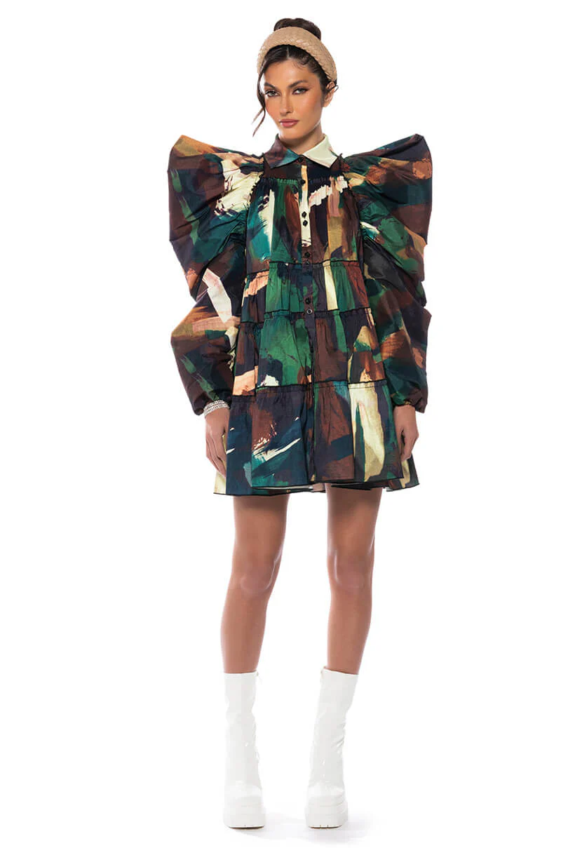 Fall In Love Collared Mini Dress