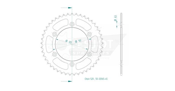 Esjot crown 45 teethRef: Esjo00004A / 12113030