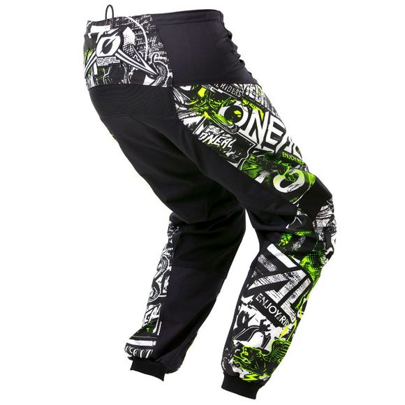 Pantalon cross O'Neal ELEMENT - ATTACK - BLACK HI-VIZ 2023 - Noir / JauneRef : OL0841