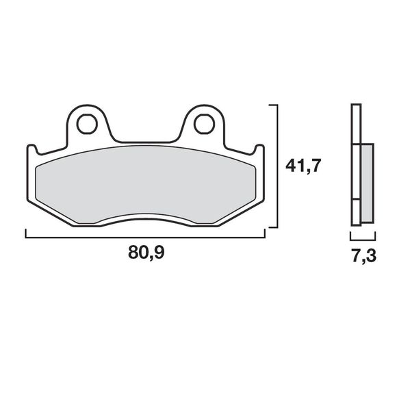 Plaquettes de freins Brembo Organique avantRef : 07HO1535 / 07HO1505