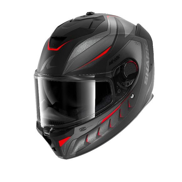 Shark SPARTAN GT PRO CARBON full face helmet - MEKARIUM - Gray / RedRef: SH1851