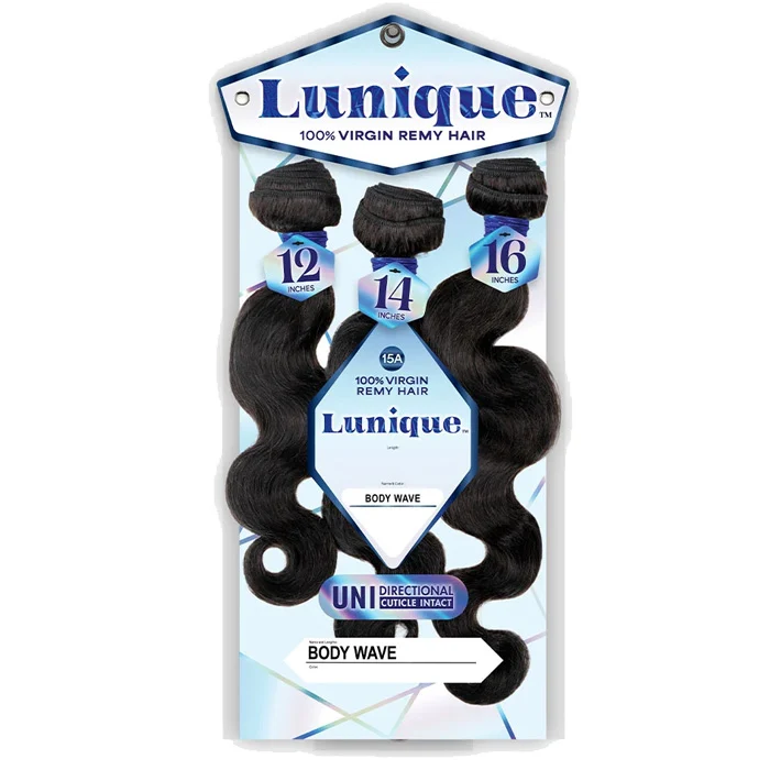 Sensationnel Lunique 15A 100% Virgin Remy Human Hair Weave Multi Pack - BODY WAVE