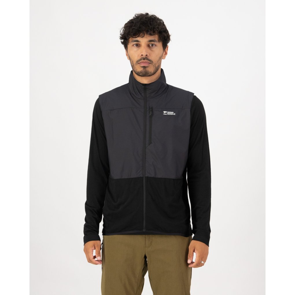 Mons Royale Diversion Merino Wind Vest Men - black