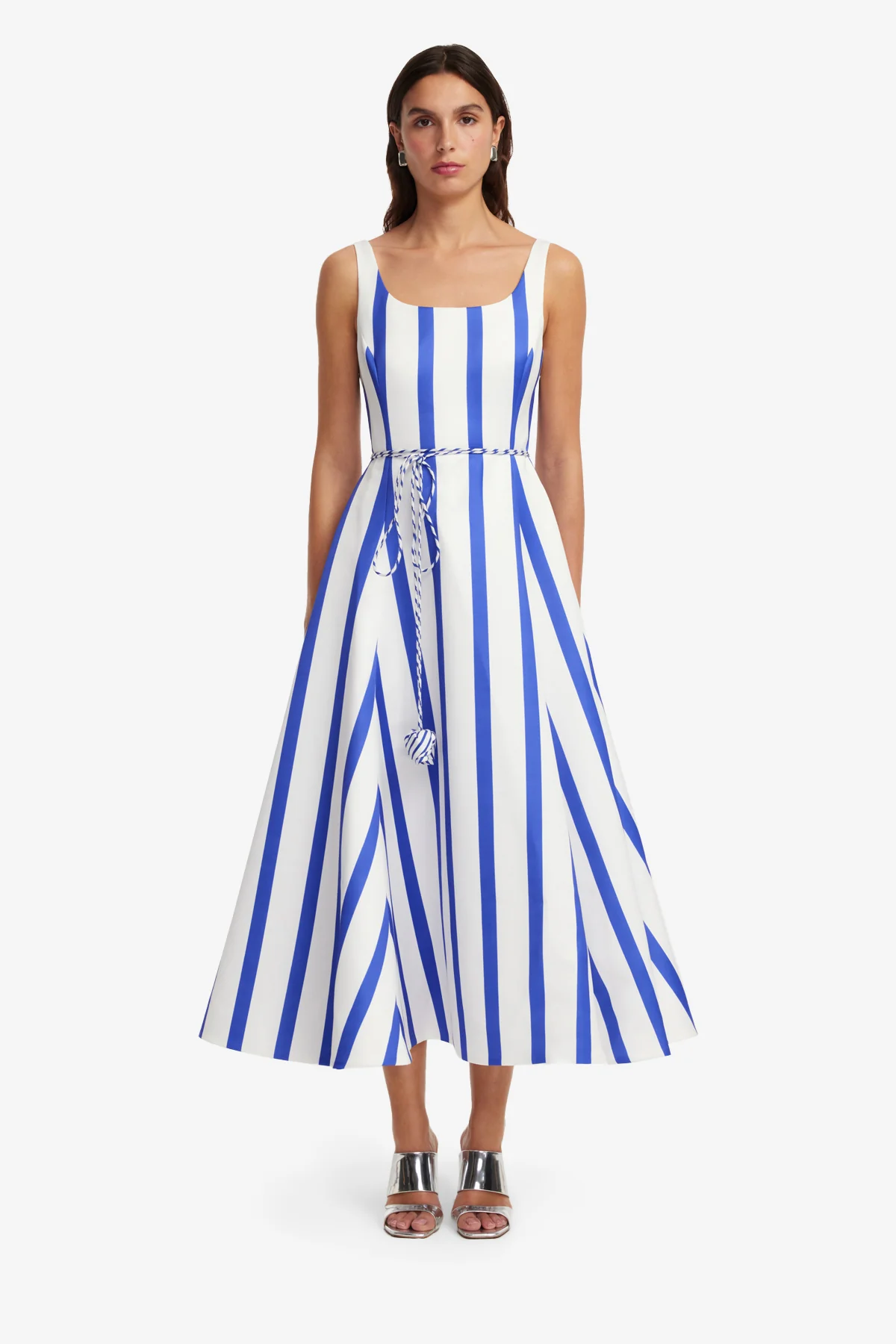 Serafina Striped Maxi Dress - Navy