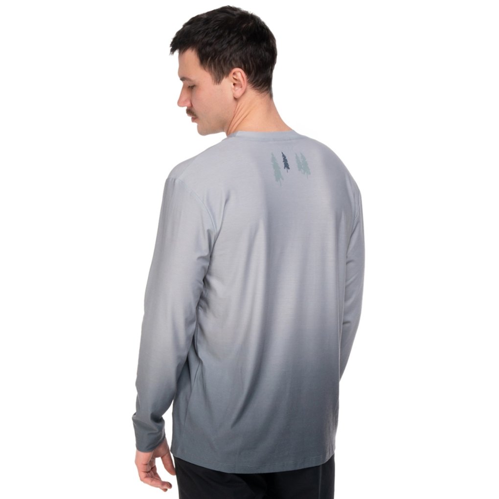 CUBE MTB Soft Touch Round Neck Long Sleeve Jersey Men - grey
