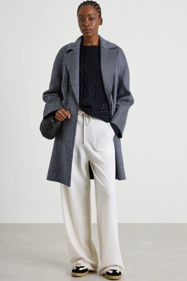 Wool robe coat - BLUE
