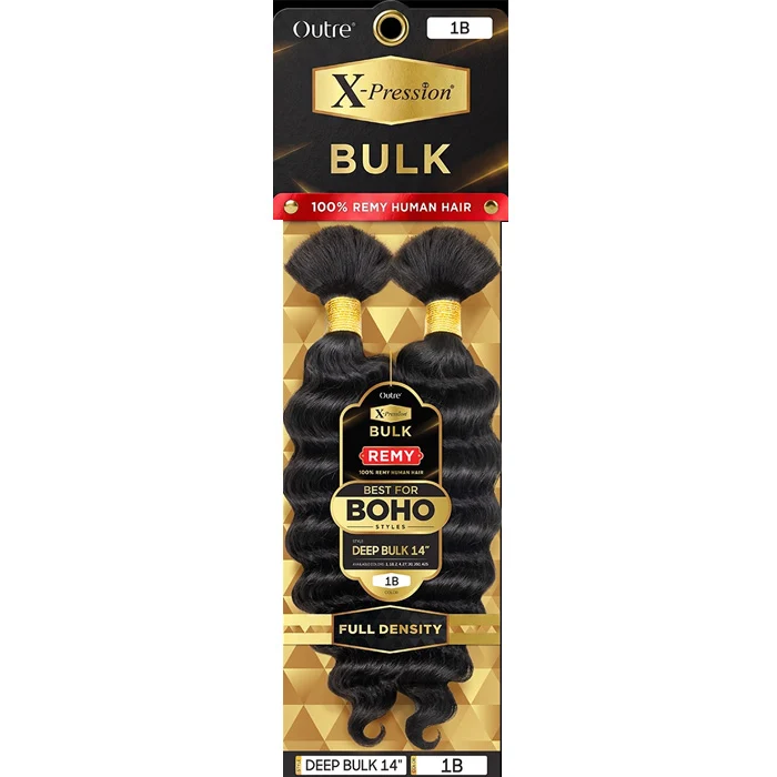 Outre X-Pression Bulk Remy Human Hair Braiding - HUMAN BULK REMY DEEP BULK 14