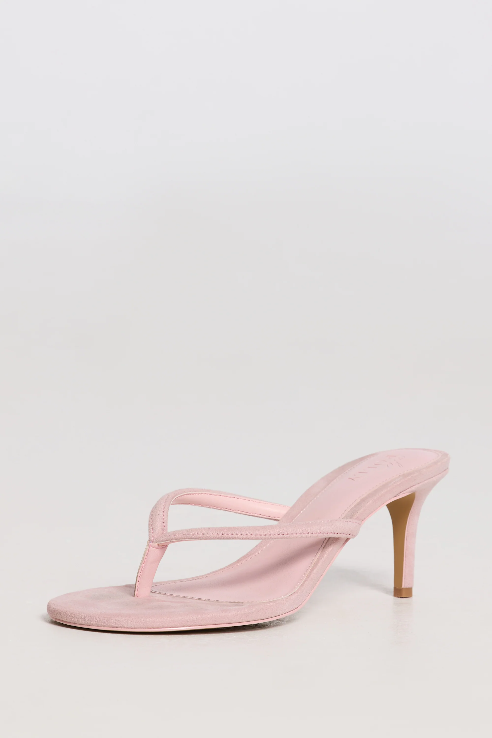 Heeled Thong Sandals in Pink