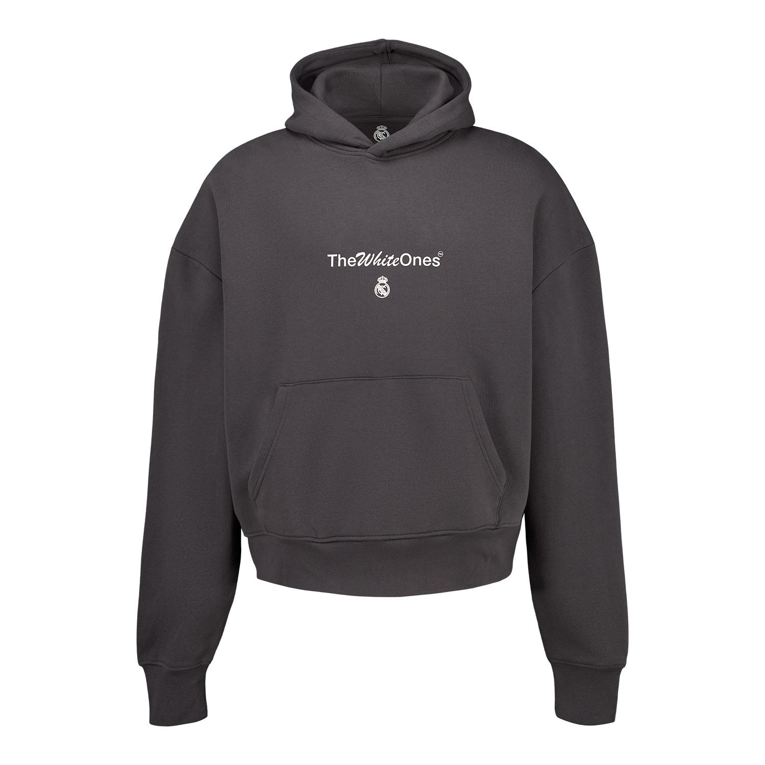 Mens The White Ones Text Hoodie Black