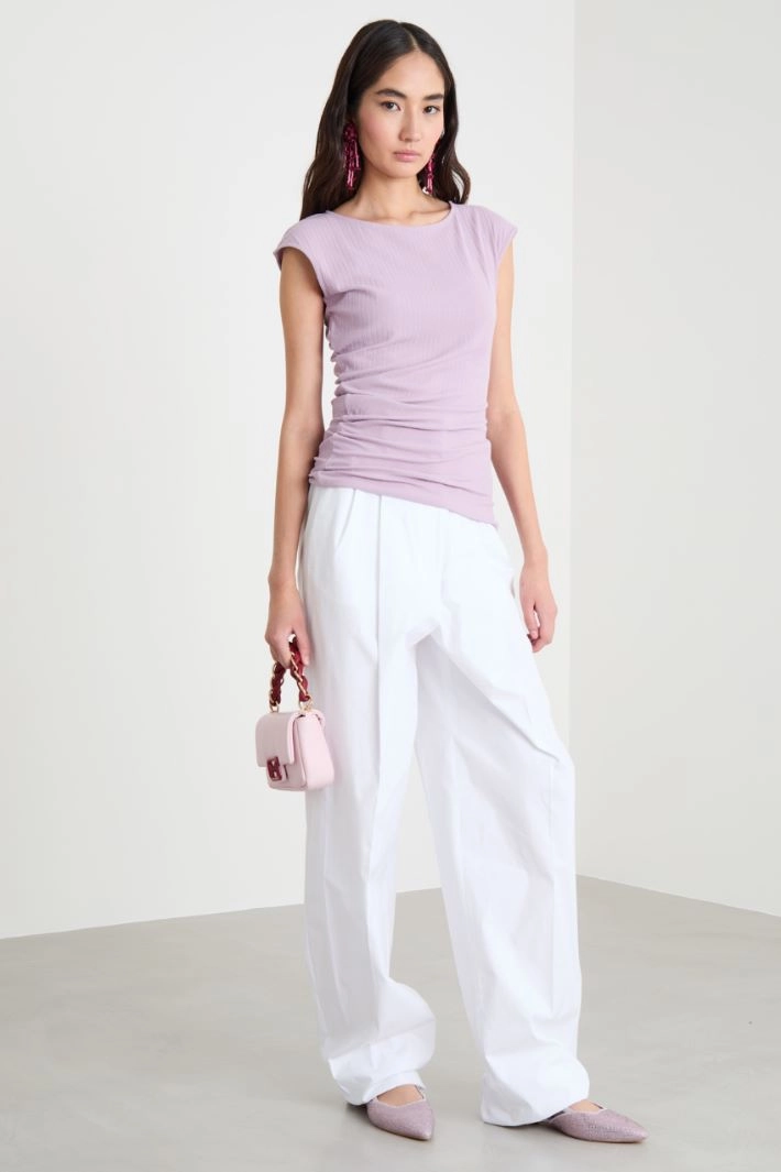 Draped T-shirt - LILAC