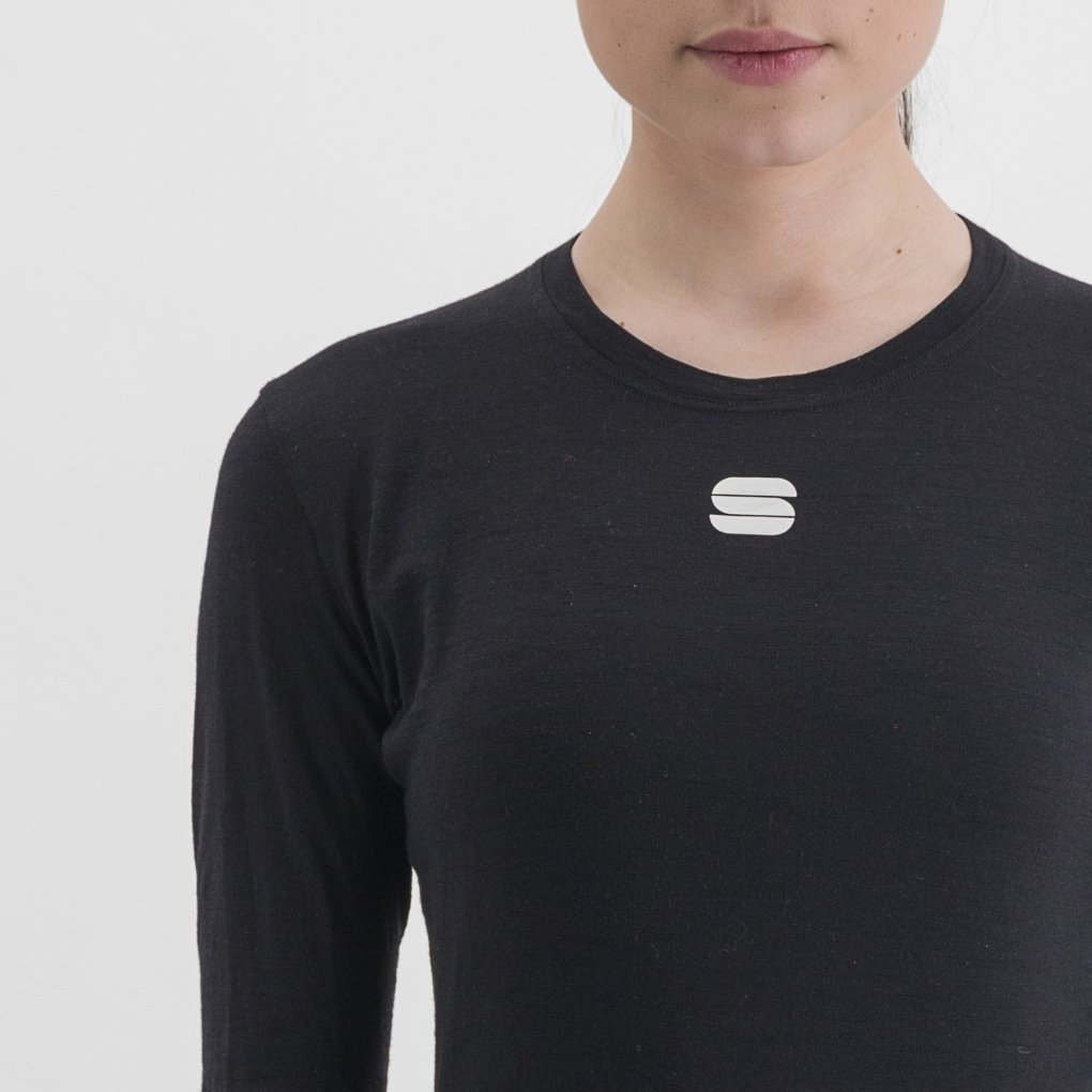 Sportful Merino Tee Long Sleeves Women - 002 Black
