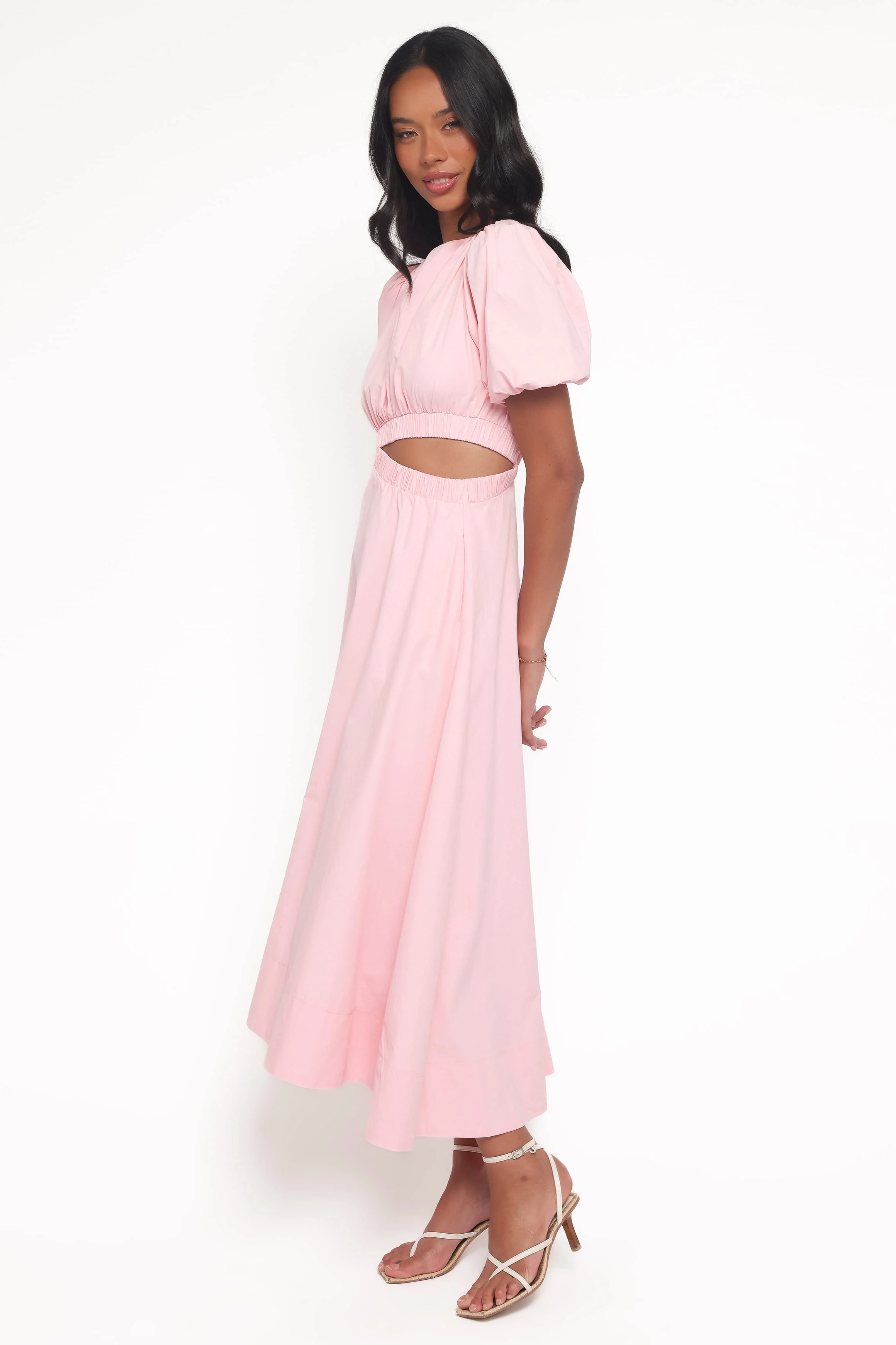 Aminah Puff Sleeve Dress - Pink