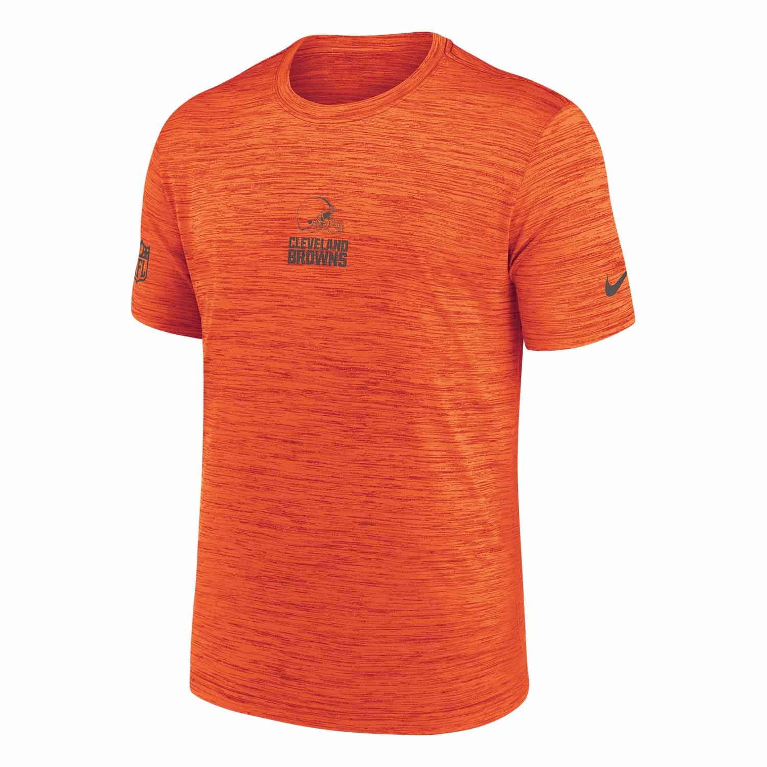 Cleveland Browns 2025 NFL Sideline Nike Velocity Performance T-Shirt Orange