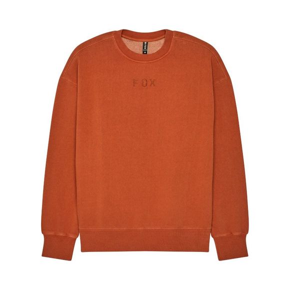 Fox Wordmark Oversized Fleece Crew - YellowRef: FX5236