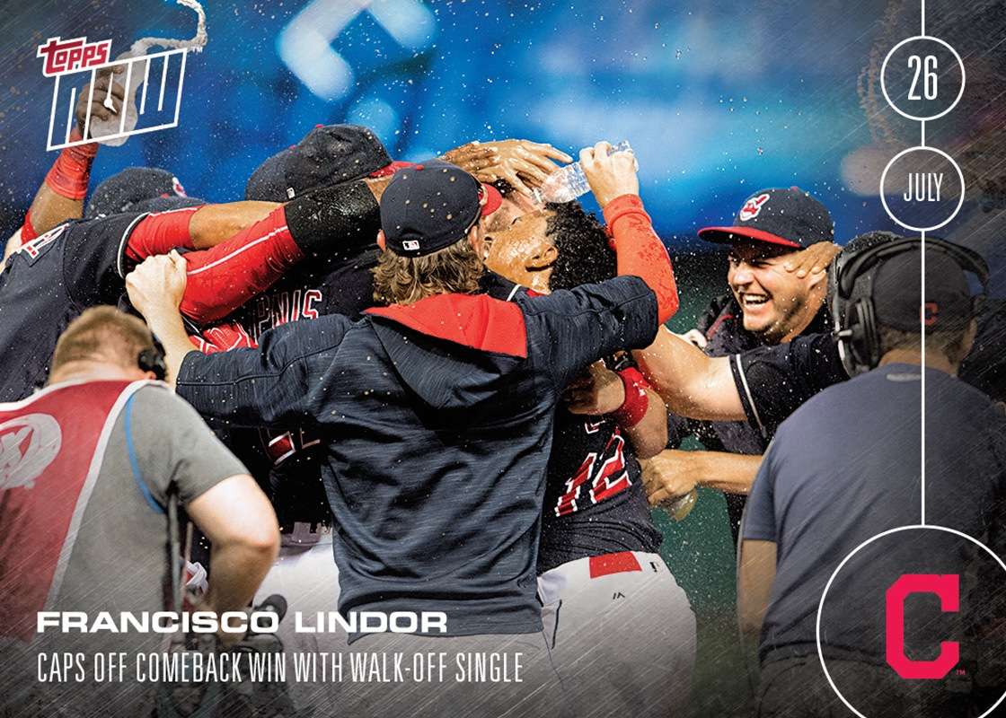 FRANCISCO LINDOR - 7/26/16 - TOPPS NOW® Card 289 - Print Run: 293