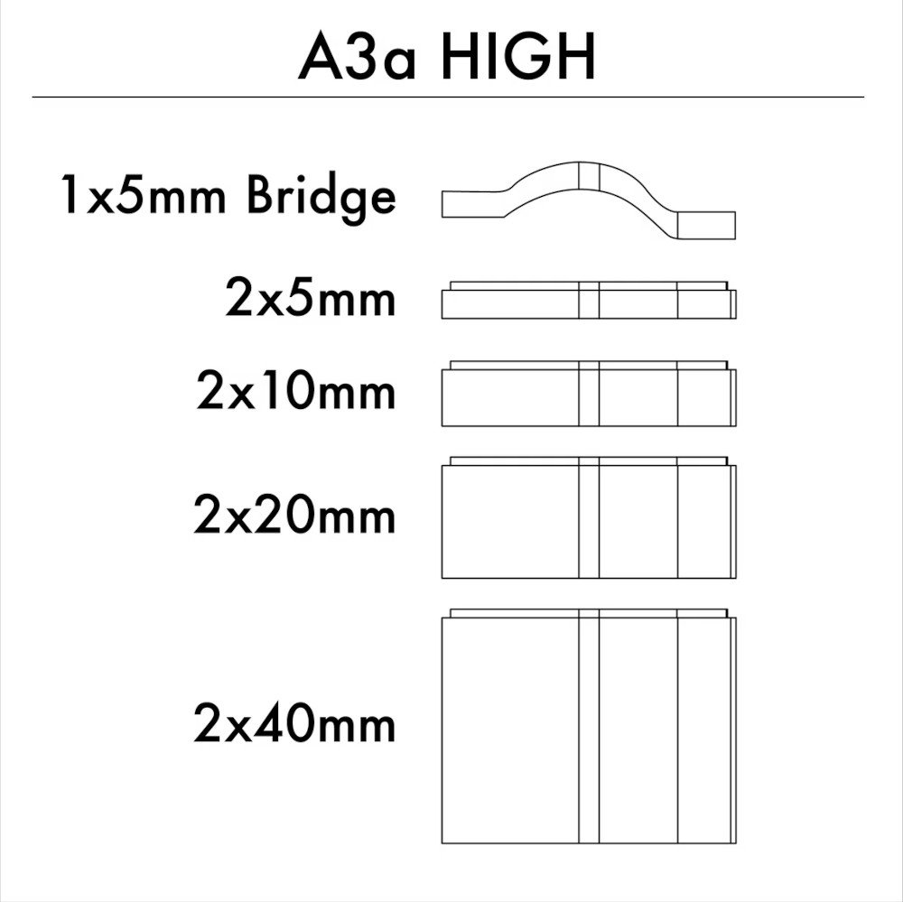 Profile Design Riser Kit - A3A | High | Aluminum | for Wing 20c+/Ultimate