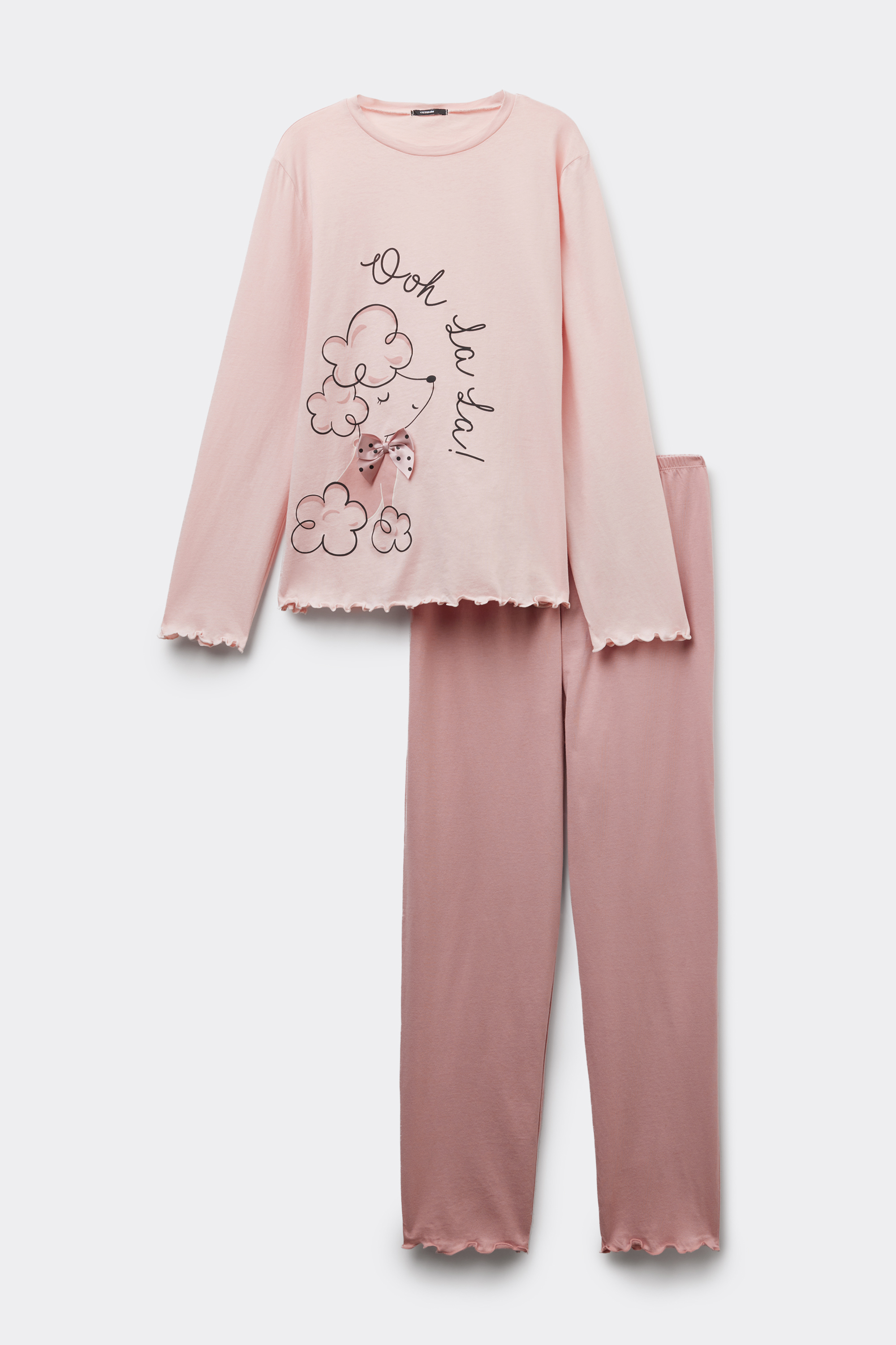 Dog Print Long Cotton Pyjamas