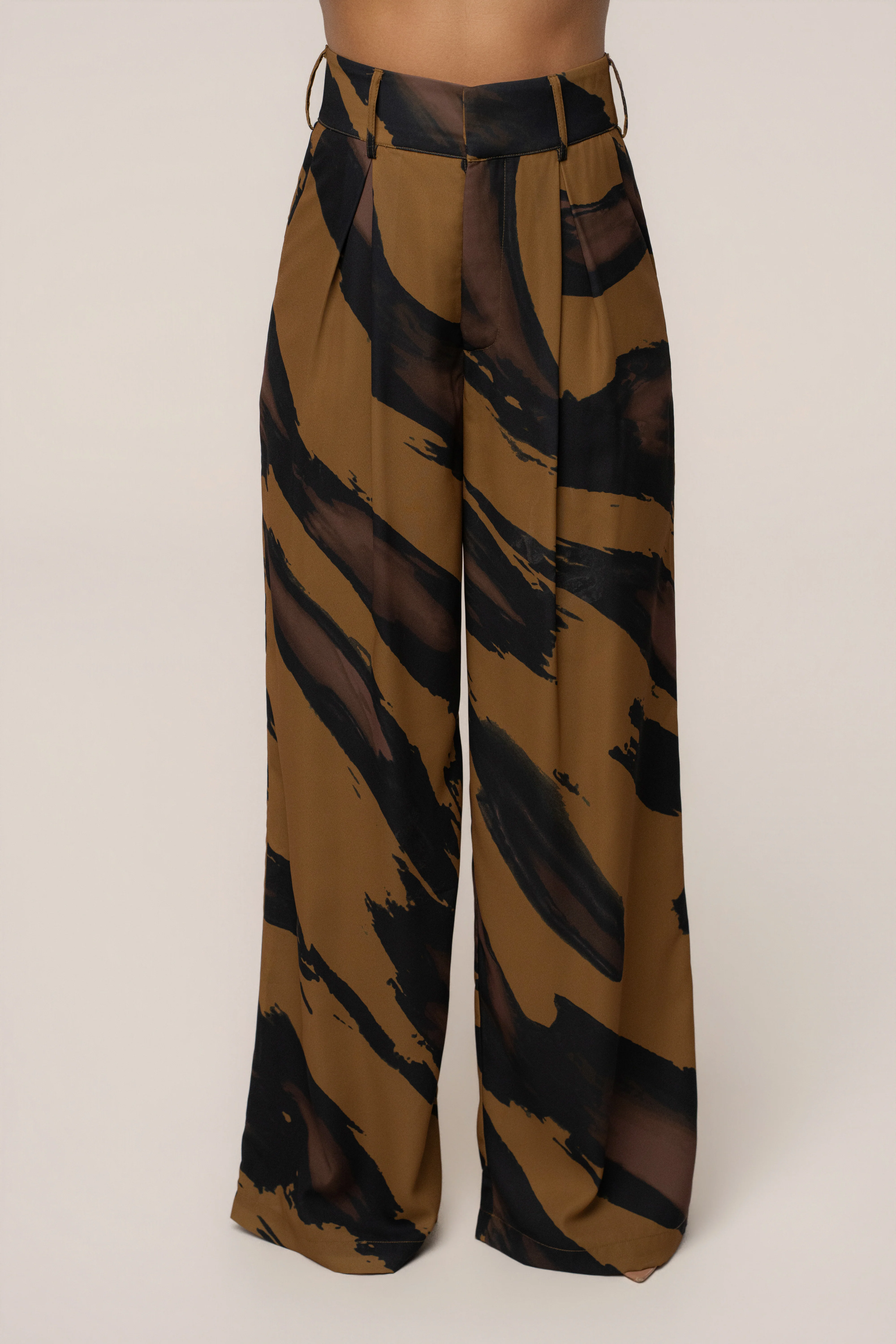 Gold Dusk Soft Pleated Trouser