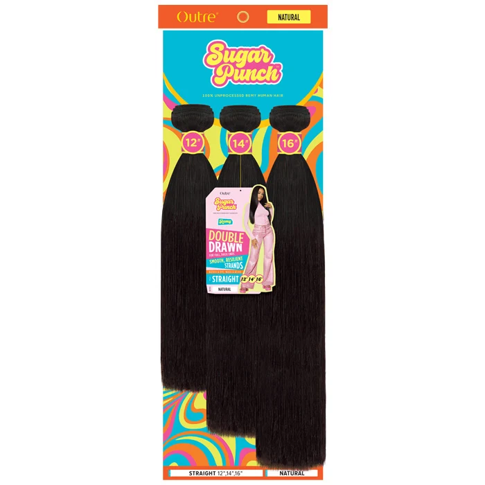 Outre Sugar Punch 100% Unprocessed Remy Human Hair Weaves - STRAIGHT MULTI