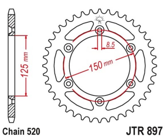 Crown JT. Standard steel 897 - 520Ref: Jtc01345A / 1075527011