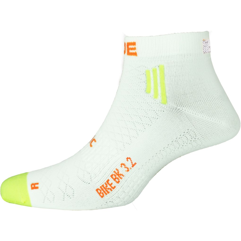 P.A.C. Original BK 3.2 Bike Reflective Short Cool Socks Men - Neon Yellow/White