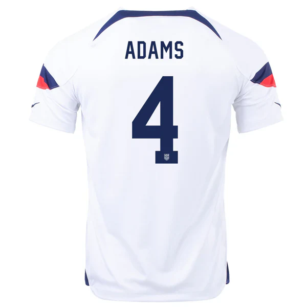 United States Tyler Adams Home Jersey 22/23 (White/Loyal Blue)