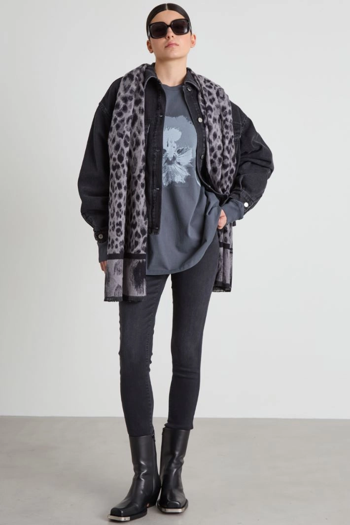 Printed oversize T-shirt - GREY