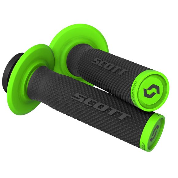 Scott SX II + CAM SET Universal Handlebar Grips - Black / GreenRef: SCO1315