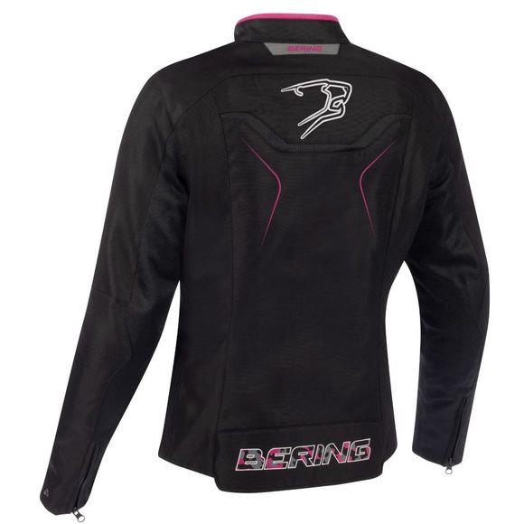 Blouson Moto Bering LADY VOLGA - Noir / RoseRef : BR1467-C303