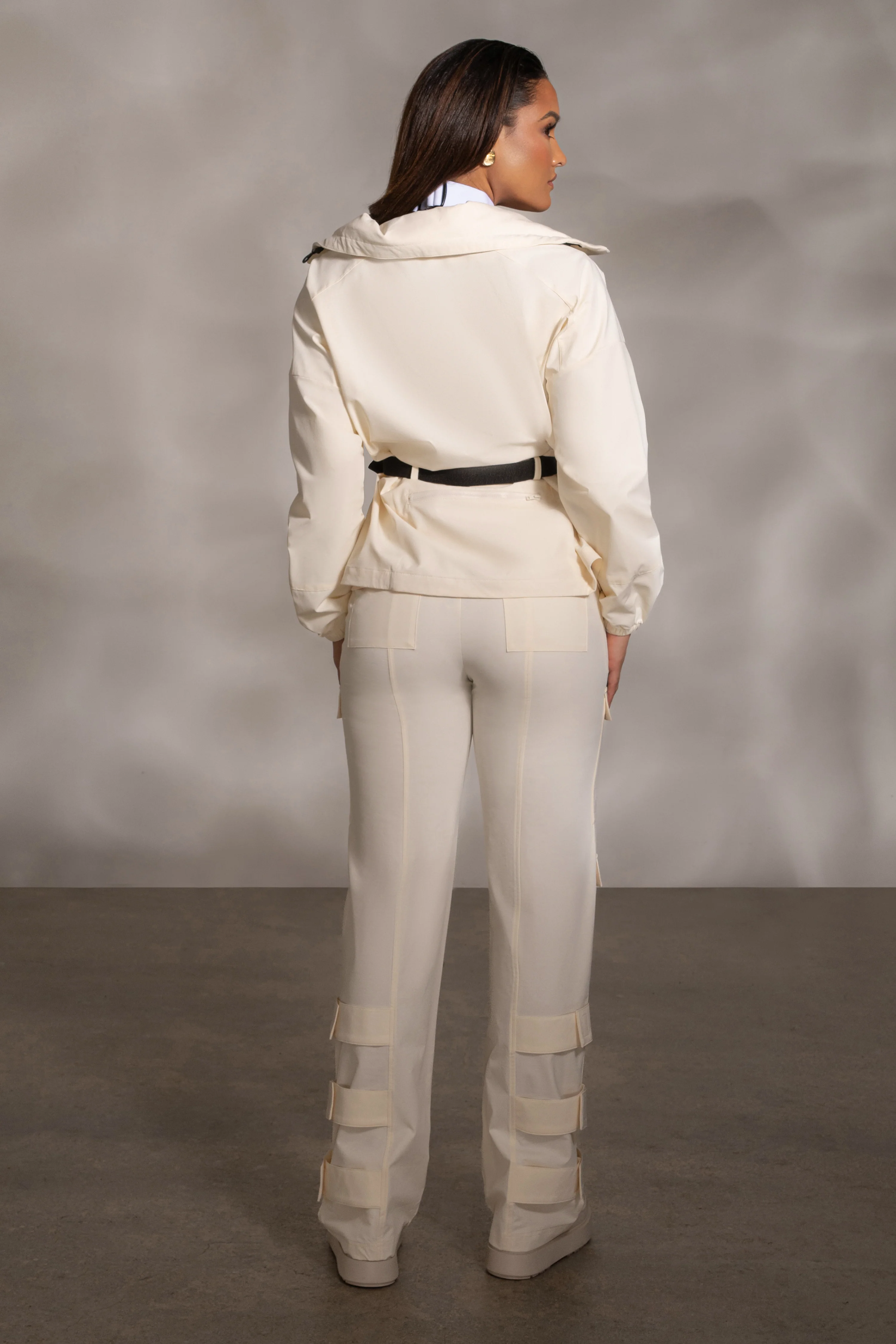 Buttercream Nyah Nylon Utility Pants
