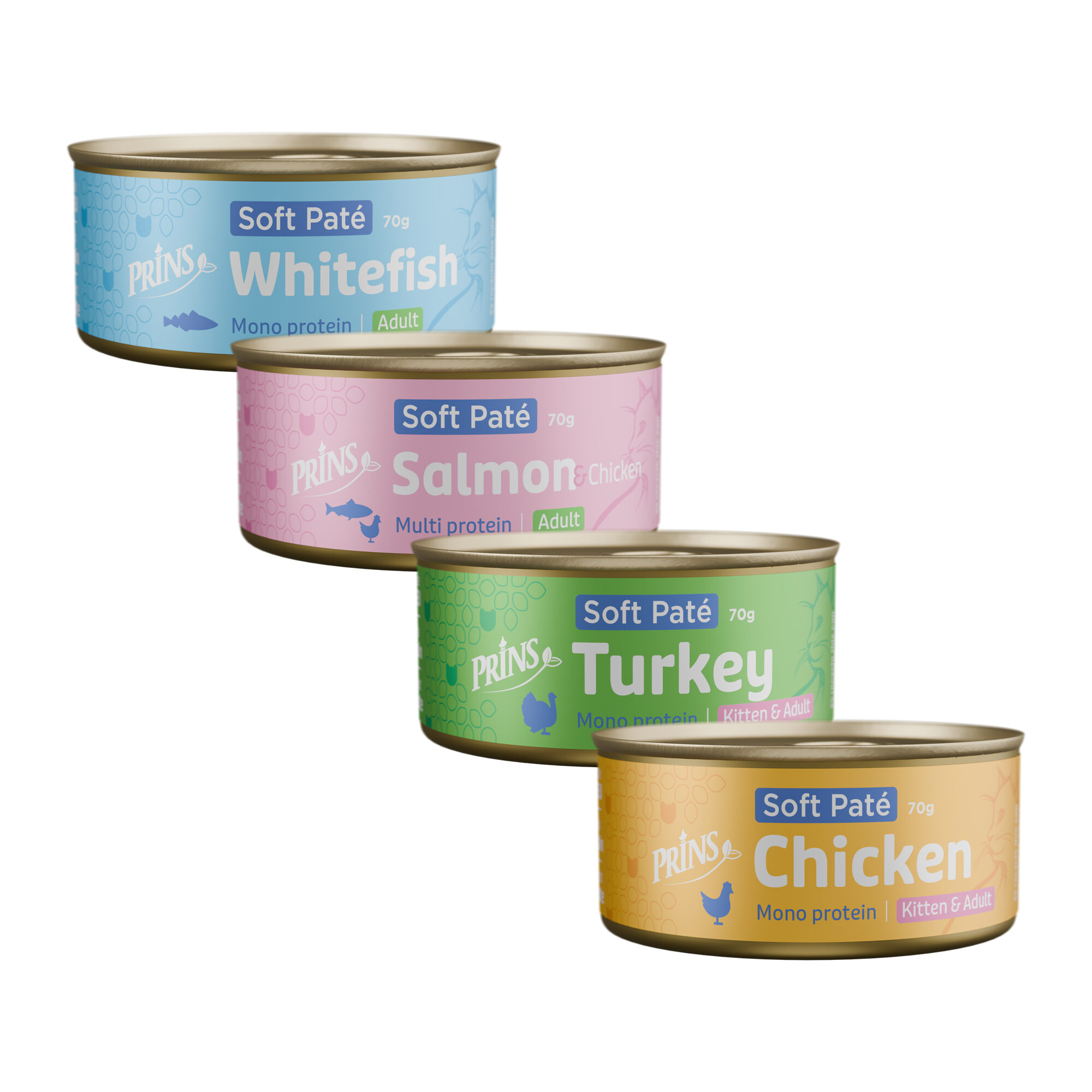 Prins Soft Pâté Cat Food - Turkey - 24 x 70 g